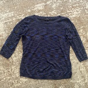 The Limited black and blue patterned sweater